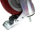 5 inch medium duty  screw casters with brake